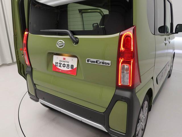 タントファンクロスターボ 両側電動スライドドアターボ車 オーディオレス バックカメラ LEDヘッドライト シートヒーター アルミホイール アイドリングストップ プッシュスタート エアバック ABS CVT キーフリー(愛知県)の中古車