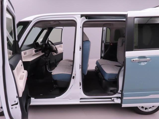 ムーヴキャンバスストライプスＧターボターボ車　ＬＥＤヘッドライト　両側電動スライドドア　キーフリー　シートヒーター　スマートアシスト　衝突回避支援ブレーキ（愛知県）の中古車