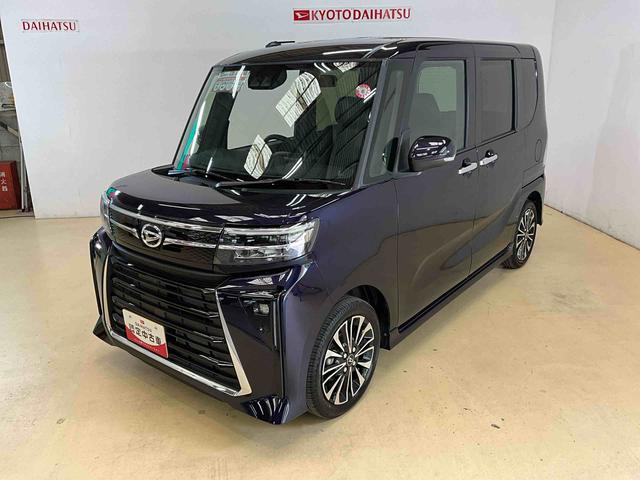 タントカスタムＲＳワンオーナー　衝突軽減ブレーキ　　認定中古車　電動パーキングブレーキ　オートブレーキホールド機能　両側電動スライドドア　運転席助手席シートヒーター　ターボ　オーディオレス車（京都府）の中古車