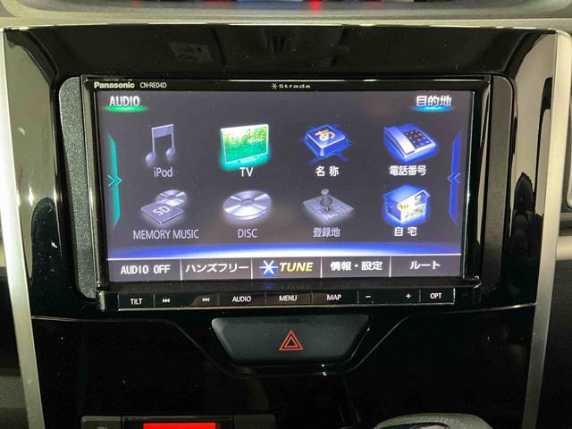 タントカスタムＸ　ＳＡ　スマートアシスト　２ＷＤ　ＣＶＴ社外ナビ　フルセグチューナー　ブルートゥース対応　バックカメラ　ＥＴＣ　助手席側リヤパワースライドドア　プッシュボタンエンジンスタート　アルミホイール　オートエアコン　アイドリングストップ　ＡＢＳ（京都府）の中古車