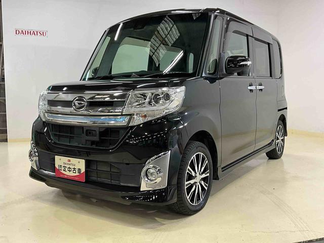 タントカスタムＸ　トップエディションＳＡIIワンオーナー　衝突軽減ブレーキ　認定中古車　ナビ　キーレスエントリー　プッシュボタンスタート　オートライト　ＬＥＤヘッドライト　ＥＴＣ　左側電動スライドドア（京都府）の中古車