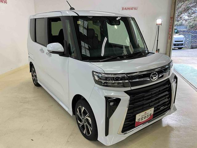 タントカスタムＸワンオーナー　衝突軽減ブレーキ　認定中古車　運転席助手席シートヒーター　両側電動スライドドア　電動パーキングブレーキ　オートブレーキホールド機能　オーディオレス車（京都府）の中古車