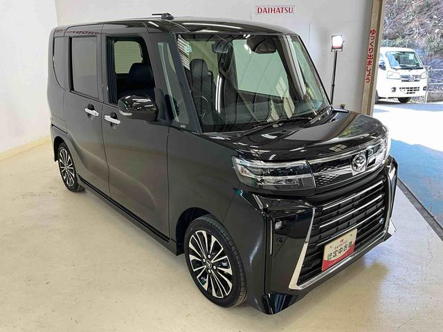 タントカスタムＲＳワンオーナー　衝突軽減ブレーキ　認定中古車　両側電動スライドドア　電動パーキングブレーキ　オートブレーキホールド機能　運転席助手席シートヒーター　オーディオレス車（京都府）の中古車