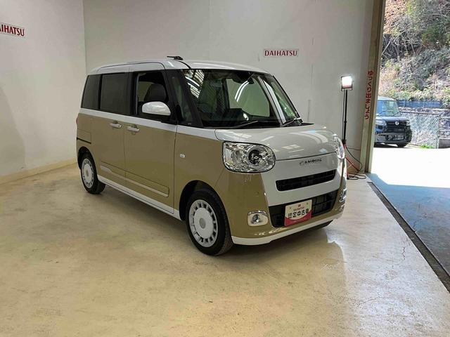 ムーヴキャンバスストライプスＧターボオーディオレス　バックカメラ　両側電動スライドドア　運転席助手席シートヒーター　ＬＥＤヘッドライト　ＬＥＤフォグランプ　オートライト　オートハイビーム　アダプティブドライビングビーム　スマートアシスト（京都府）の中古車