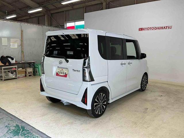 タントカスタムＲＳディスプレイオーディオ　パノラマモニター　ＬＥＤヘッドランプ　両側電動スライドドア　プッシュボタンスタート　キーフリー　アイドリングストップ　シートヒーター　オートエアコン　オートライト　スマアシ（京都府）の中古車