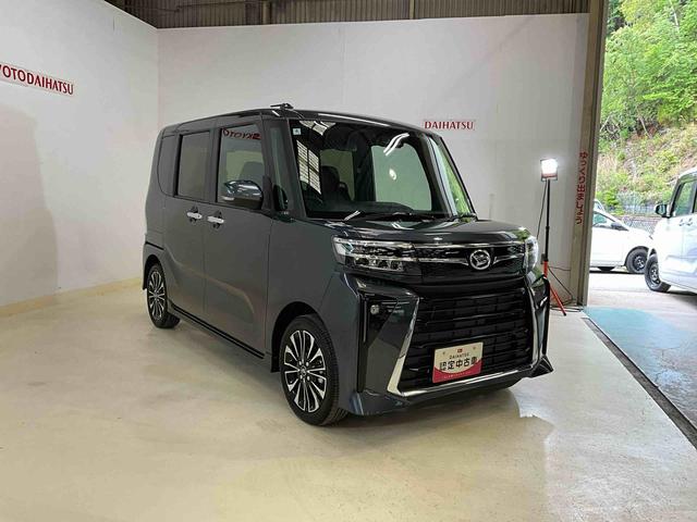 タントカスタムＲＳダイハツ認定中古車　予防安全機能スマートアシスト搭載　アイドリングストップ　オートマチックハイビーム　オートライト　ＬＥＤヘッドライト　電動格納ミラー　キーフリーキー　バックモニター　シートヒーター（京都府）の中古車