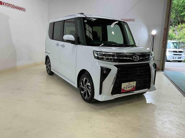 タントカスタムＸワンオーナー　衝突軽減ブレーキ　認定中古車　電動パーキングブレーキ　オートブレーキホールド機能　両側電動スライドドア　運転席助手席シートヒーター　プッシュボタンスタート　スマートキー　オーディオレス（京都府）の中古車