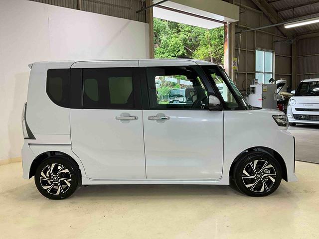 タントカスタムＸワンオーナー　衝突軽減ブレーキ　認定中古車　電動パーキングブレーキ　オートブレーキホールド機能　両側電動スライドドア　運転席助手席シートヒーター　プッシュボタンスタート　スマートキー　オーディオレス（京都府）の中古車