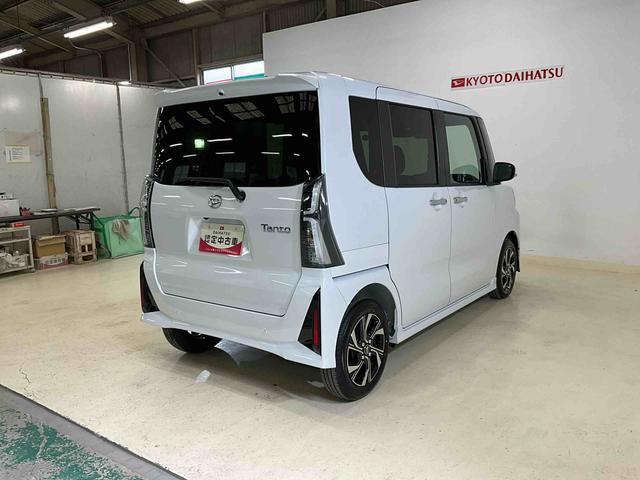 タントカスタムＸワンオーナー　衝突軽減ブレーキ　認定中古車　電動パーキングブレーキ　オートブレーキホールド機能　両側電動スライドドア　運転席助手席シートヒーター　プッシュボタンスタート　スマートキー　オーディオレス（京都府）の中古車
