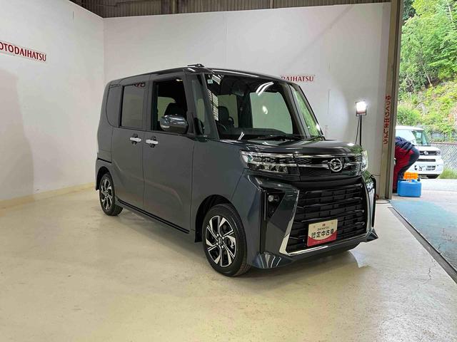 タントカスタムＸダイハツ認定中古車　予防安全機能スマートアシスト搭載　アイドリングストップ　オートマチックハイビーム　オートライト　ＬＥＤヘッドライト　バックモニター　キーフリーキー　シートヒーター　電動格納ミラー（京都府）の中古車