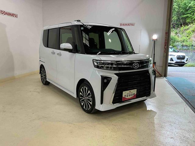 タントカスタムＲＳダイハツ認定中古車　予防安全機能スマートアシスト搭載　アイドリングストップ　オートライト　オートマチックハイビーム　ＬＥＤヘッドライト　電動格納ミラー　バックモニター　シートヒーター　キーフリーキー（京都府）の中古車