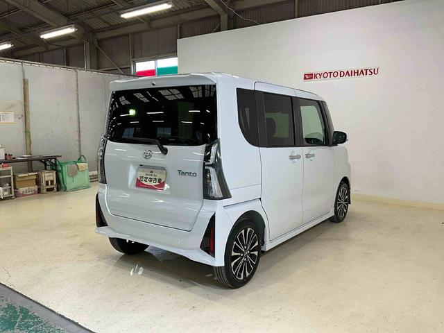 タントカスタムＲＳダイハツ認定中古車　予防安全機能スマートアシスト搭載　アイドリングストップ　オートライト　オートマチックハイビーム　ＬＥＤヘッドライト　電動格納ミラー　バックモニター　シートヒーター　キーフリーキー（京都府）の中古車