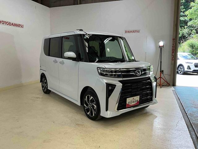 タントカスタムＸダイハツ認定中古車　予防安全機能スマートアシスト搭載　アイドリングストップ　オートライト　オートマチックハイビーム　ＬＥＤヘッドライト　電動格納ミラー　バックモニター　シートヒーター　キーフリーキー（京都府）の中古車