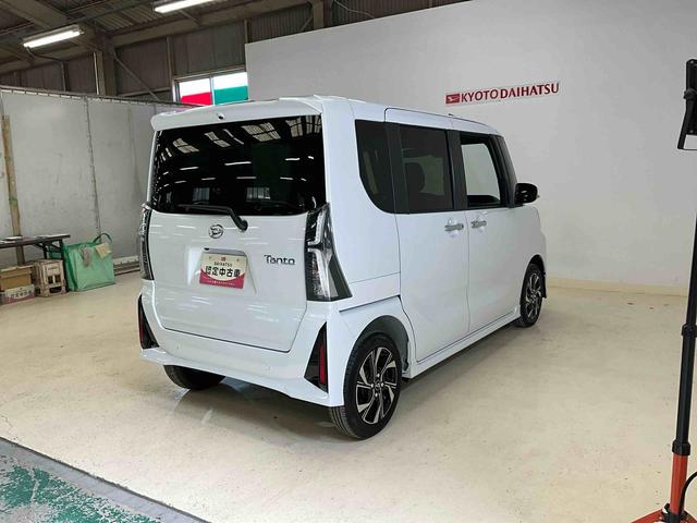 タントカスタムＸダイハツ認定中古車　予防安全機能スマートアシスト搭載　アイドリングストップ　オートライト　オートマチックハイビーム　ＬＥＤヘッドライト　電動格納ミラー　バックモニター　シートヒーター　キーフリーキー（京都府）の中古車