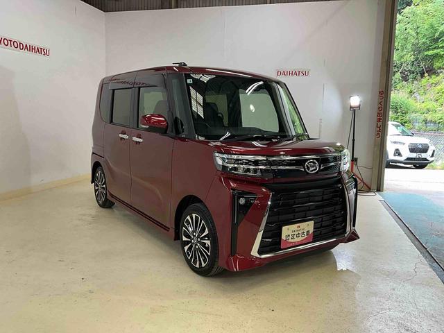 タントカスタムＲＳ　ターボ　スマートアシスト　２ＷＤ　ＣＶＴ１０インチナビ　バックカメラ　フルセグチューナー　ブルートゥース対応　ターボ　スマートアシスト　プッシュボタンエンジンスタート　両側リヤパワースライドドア　ＬＥＤヘッドライト　アルミホイール　ＡＢＳ（京都府）の中古車