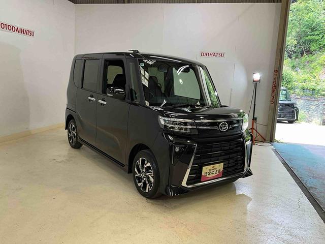 タントカスタムＸ　届出済み未使用車　ＬＥＤヘッドランプ　スマアシバックカメラ対応　ＬＥＤヘッドランプ　両側電動スライドドア　プッシュボタンスタート　キーフリー　アイドリングストップ　シートヒーター　ベンチシート　オートエアコン　オートライト　アルミホイール　ＡＢＳ（京都府）の中古車