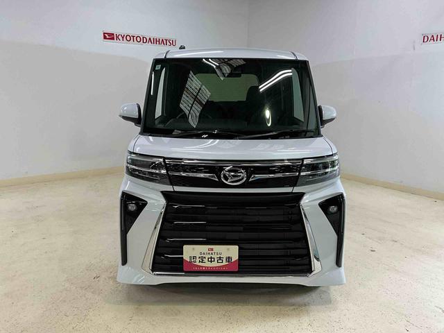タントカスタムＸ　届出済未使用車ダイハツ認定中古車　予防安全機能スマートアシスト搭載　アイドリングストップ　オートライト　オートマチックハイビーム　ＬＥＤヘッドライト　電動格納ミラー　バックモニター　キーフリーキー　シートヒーター（京都府）の中古車