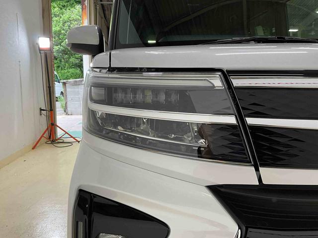 タントカスタムＸ　届出済未使用車ダイハツ認定中古車　予防安全機能スマートアシスト搭載　アイドリングストップ　オートライト　オートマチックハイビーム　ＬＥＤヘッドライト　電動格納ミラー　バックモニター　キーフリーキー　シートヒーター（京都府）の中古車