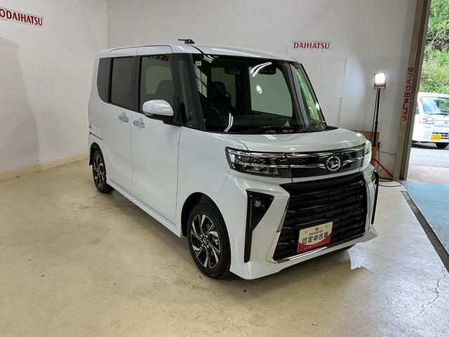 タントカスタムＸ　届出済み未使用車　スマートアシスト　２ＷＤスマートアシスト　プッシュボタンエンジンスタート　両側リヤパワースライドドア　ＬＥＤヘッドライト　オートエアコン　オートライト　アルミホイール　バックカメラ　シートヒーター　コーナーセンサー　ＡＢＳ（京都府）の中古車