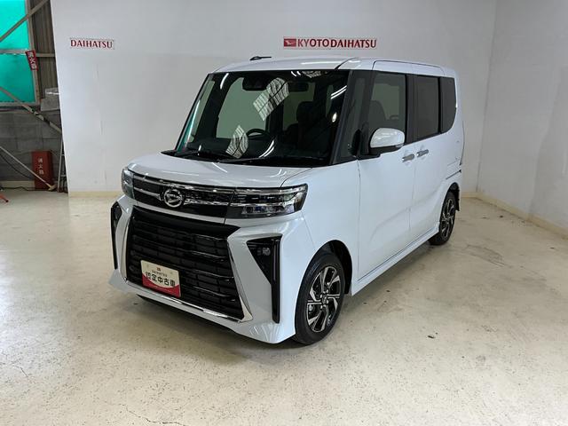タントカスタムＸ　届出済み未使用車　スマートアシスト　２ＷＤスマートアシスト　プッシュボタンエンジンスタート　両側リヤパワースライドドア　ＬＥＤヘッドライト　オートエアコン　オートライト　アルミホイール　バックカメラ　シートヒーター　コーナーセンサー　ＡＢＳ（京都府）の中古車