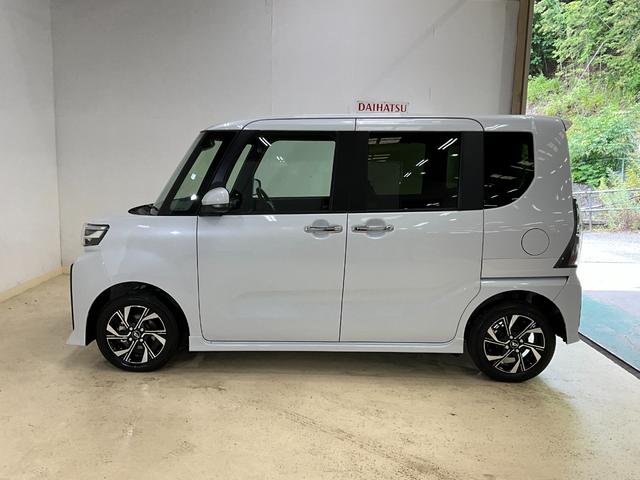 タントカスタムＸ　届出済み未使用車　スマートアシスト　２ＷＤスマートアシスト　プッシュボタンエンジンスタート　両側リヤパワースライドドア　ＬＥＤヘッドライト　オートエアコン　オートライト　アルミホイール　バックカメラ　シートヒーター　コーナーセンサー　ＡＢＳ（京都府）の中古車