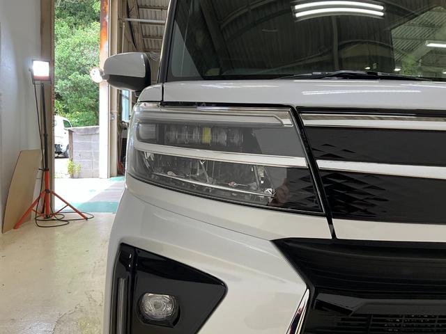 タントカスタムＸ　届出済み未使用車　スマートアシスト　２ＷＤスマートアシスト　プッシュボタンエンジンスタート　両側リヤパワースライドドア　ＬＥＤヘッドライト　オートエアコン　オートライト　アルミホイール　バックカメラ　シートヒーター　コーナーセンサー　ＡＢＳ（京都府）の中古車