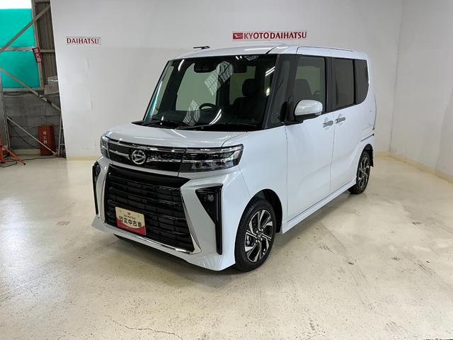 タントカスタムＸ　届出済み未使用車　スマートアシスト　２ＷＤスマートアシスト　プッシュボタンエンジンスタート　両側リヤパワースライドドア　バックカメラ　ＬＥＤヘッドライト　オートエアコン　オートライト　シートヒーター　アルミホイール　コーナーセンサー　ＡＢＳ（京都府）の中古車
