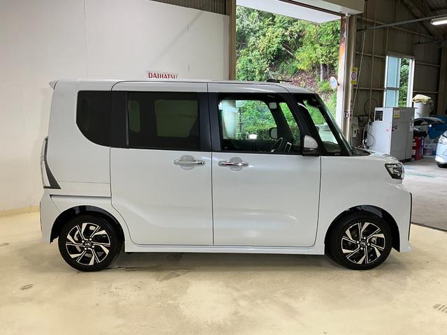 タントカスタムＸ　届出済み未使用車　スマートアシスト　２ＷＤスマートアシスト　プッシュボタンエンジンスタート　両側リヤパワースライドドア　バックカメラ　ＬＥＤヘッドライト　オートエアコン　オートライト　シートヒーター　アルミホイール　コーナーセンサー　ＡＢＳ（京都府）の中古車