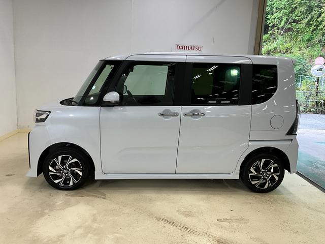 タントカスタムＸ　届出済み未使用車　スマートアシスト　２ＷＤスマートアシスト　プッシュボタンエンジンスタート　両側リヤパワースライドドア　バックカメラ　ＬＥＤヘッドライト　オートエアコン　オートライト　シートヒーター　アルミホイール　コーナーセンサー　ＡＢＳ（京都府）の中古車
