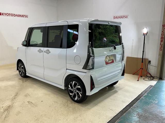 タントカスタムＸ　届出済み未使用車　スマートアシスト　２ＷＤスマートアシスト　プッシュボタンエンジンスタート　両側リヤパワースライドドア　バックカメラ　ＬＥＤヘッドライト　オートエアコン　オートライト　シートヒーター　アルミホイール　コーナーセンサー　ＡＢＳ（京都府）の中古車