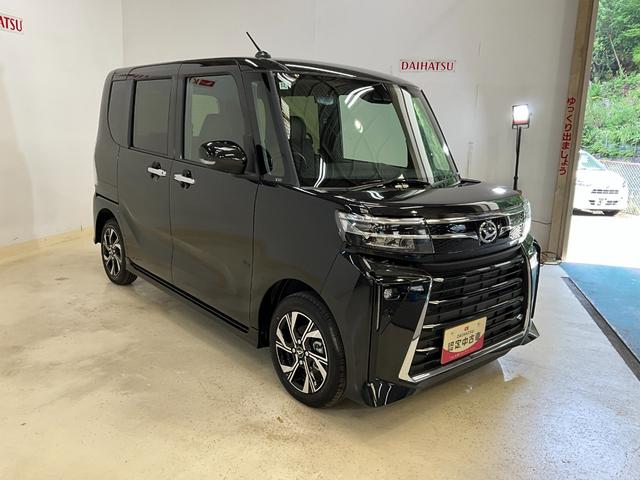 タントカスタムＸ　届出済未使用車ダイハツ認定中古車　予防安全機能スマートアシスト搭載　アイドリングストップ　オートライト　オートマチックハイビーム　ＬＥＤヘッドライト　電動格納ミラー　キーフリーキー　シートヒーター（京都府）の中古車