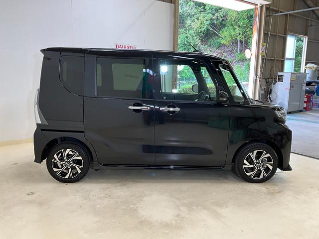 タントカスタムＸ　届出済未使用車ダイハツ認定中古車　予防安全機能スマートアシスト搭載　アイドリングストップ　オートライト　オートマチックハイビーム　ＬＥＤヘッドライト　電動格納ミラー　キーフリーキー　シートヒーター（京都府）の中古車
