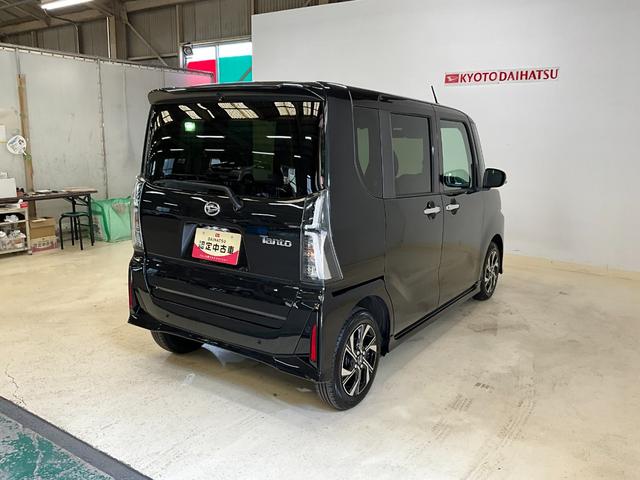 タントカスタムＸ　届出済未使用車ダイハツ認定中古車　予防安全機能スマートアシスト搭載　アイドリングストップ　オートライト　オートマチックハイビーム　ＬＥＤヘッドライト　電動格納ミラー　キーフリーキー　シートヒーター（京都府）の中古車