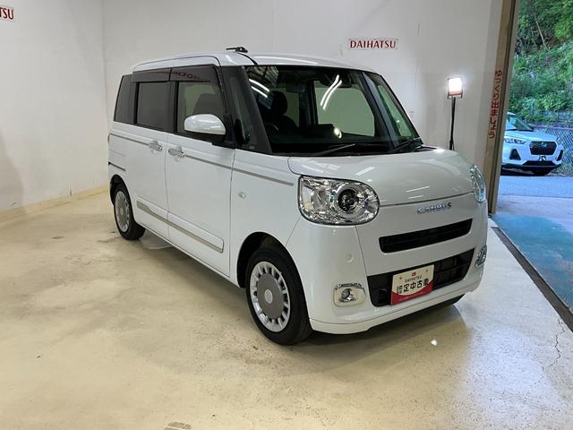 ムーヴキャンバスセオリーG パノラマモニターダイハツ認定中古車 予防安全機能スマートアシスト搭載 アイドリングストップ オートマチックハイビーム オートライト 電動格納ミラー LEDヘッドライト パノラマモニター キーフリーキー ABS(京都府)の中古車