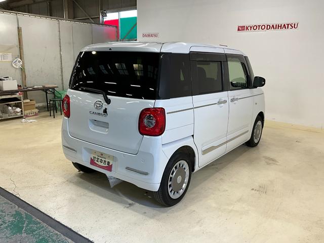 ムーヴキャンバスセオリーG パノラマモニターダイハツ認定中古車 予防安全機能スマートアシスト搭載 アイドリングストップ オートマチックハイビーム オートライト 電動格納ミラー LEDヘッドライト パノラマモニター キーフリーキー ABS(京都府)の中古車