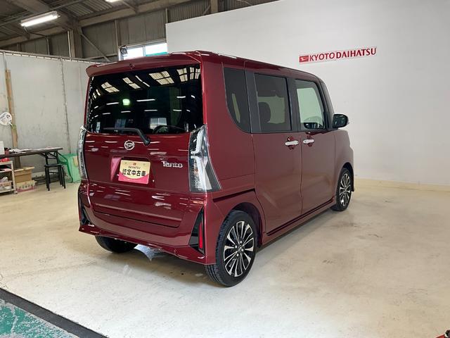 タントカスタムＲＳ　ディスプレイオーディオダイハツ認定中古車　予防安全機能スマートアシスト搭載　アイドリングストップ　オートライト　オートマチックハイビーム　電動格納ミラー　ＬＥＤヘッドライト　バックモニター　キーフリーキー　シートヒーター（京都府）の中古車