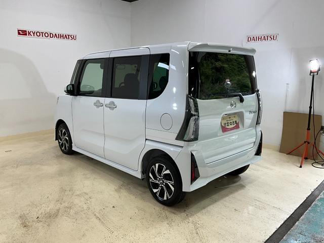 タントカスタムＸ　届出済み未使用車　スマートアシスト　バックカメラスマートアシスト　バックカメラ　プッシュボタンエンジンスタート　両側リヤパワースライドドア　シートヒーター　コーナーセンサー　オートエアコン　オートライト　ＬＥＤヘッドライト　アルミホイール　ＡＢＳ（京都府）の中古車