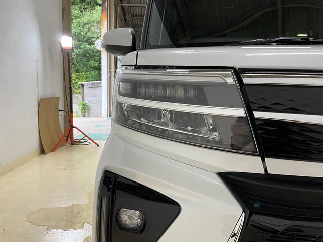 タントカスタムＸ　届出済み未使用車　スマートアシスト　バックカメラスマートアシスト　バックカメラ　プッシュボタンエンジンスタート　両側リヤパワースライドドア　シートヒーター　コーナーセンサー　オートエアコン　オートライト　ＬＥＤヘッドライト　アルミホイール　ＡＢＳ（京都府）の中古車