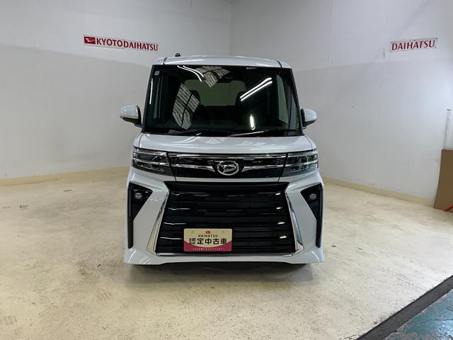 タントカスタムＸ　届出済み未使用車　両側リヤパワースライドドアスマートアシスト　両側リヤパワースライドドア　プッシュボタンエンジンスタート　ＬＥＤヘッドライト　バックカメラ　オートエアコン　コーナーセンサー　シートヒーター　オートライト　アルミホイール　ＡＢＳ（京都府）の中古車