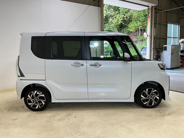 タントカスタムＸ　届出済み未使用車　両側リヤパワースライドドアスマートアシスト　両側リヤパワースライドドア　プッシュボタンエンジンスタート　ＬＥＤヘッドライト　バックカメラ　オートエアコン　コーナーセンサー　シートヒーター　オートライト　アルミホイール　ＡＢＳ（京都府）の中古車