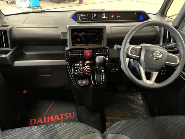 タントカスタムＲＳ　ナビ　前席シートヒーター　ターボワンオーナー　衝突軽減ブレーキ　認定中古車　ターボ　ナビ　電動パーキングブレーキ　オートブレーキホールド機能　運転席助手席シートヒーター　ツートン　プッシュボタンスタート　スマートキー　バックモニター（京都府）の中古車