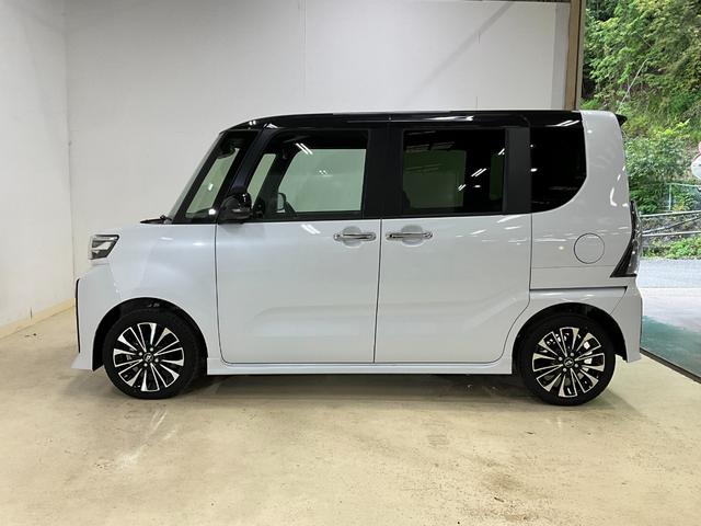 タントカスタムＲＳ　ナビ　前席シートヒーター　ターボワンオーナー　衝突軽減ブレーキ　認定中古車　ターボ　ナビ　電動パーキングブレーキ　オートブレーキホールド機能　運転席助手席シートヒーター　ツートン　プッシュボタンスタート　スマートキー　バックモニター（京都府）の中古車