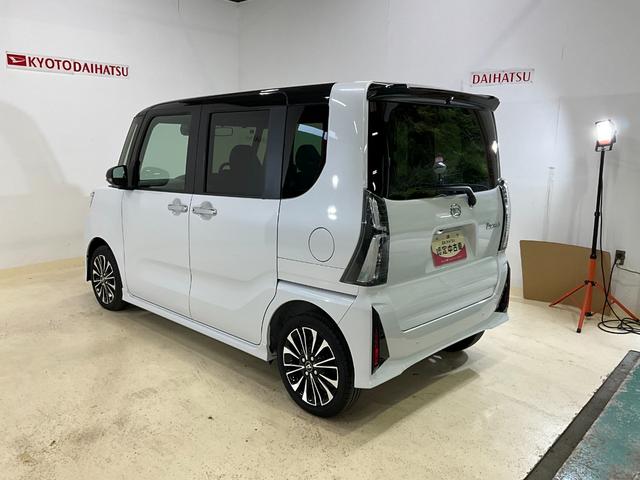 タントカスタムＲＳ　ナビ　前席シートヒーター　ターボワンオーナー　衝突軽減ブレーキ　認定中古車　ターボ　ナビ　電動パーキングブレーキ　オートブレーキホールド機能　運転席助手席シートヒーター　ツートン　プッシュボタンスタート　スマートキー　バックモニター（京都府）の中古車