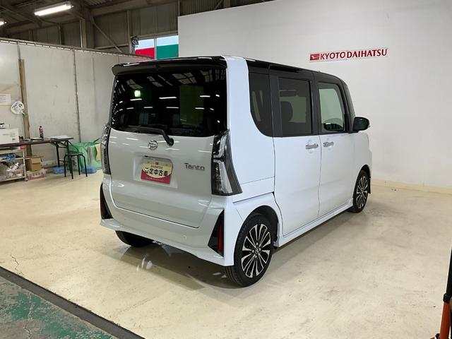 タントカスタムＲＳ　ナビ　前席シートヒーター　ターボワンオーナー　衝突軽減ブレーキ　認定中古車　ターボ　ナビ　電動パーキングブレーキ　オートブレーキホールド機能　運転席助手席シートヒーター　ツートン　プッシュボタンスタート　スマートキー　バックモニター（京都府）の中古車