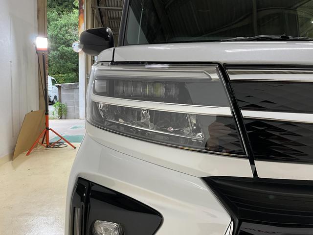 タントカスタムＲＳ　ナビ　前席シートヒーター　ターボワンオーナー　衝突軽減ブレーキ　認定中古車　ターボ　ナビ　電動パーキングブレーキ　オートブレーキホールド機能　運転席助手席シートヒーター　ツートン　プッシュボタンスタート　スマートキー　バックモニター（京都府）の中古車