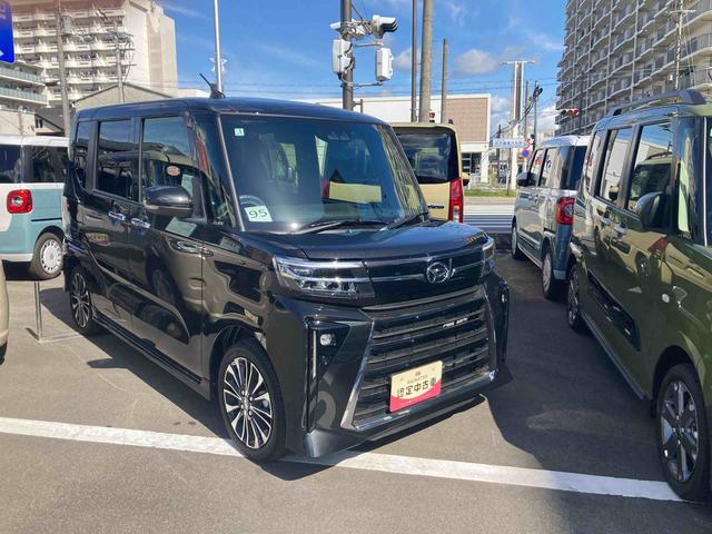 タントカスタムＲＳ　ターボ　両側リヤパワースライドドア　スマアシターボ　スマートアシスト　両側リヤパワースライドドア　プッシュボタンエンジンスタート　ＬＥＤヘッドライト　オートエアコン　オートライト　アルミホイール　コーナーセンサー　シートヒーター　バックカメラ（京都府）の中古車