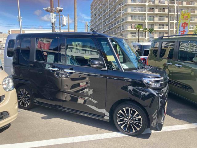 タントカスタムＲＳ　ターボ　両側リヤパワースライドドア　スマアシターボ　スマートアシスト　両側リヤパワースライドドア　プッシュボタンエンジンスタート　ＬＥＤヘッドライト　オートエアコン　オートライト　アルミホイール　コーナーセンサー　シートヒーター　バックカメラ（京都府）の中古車
