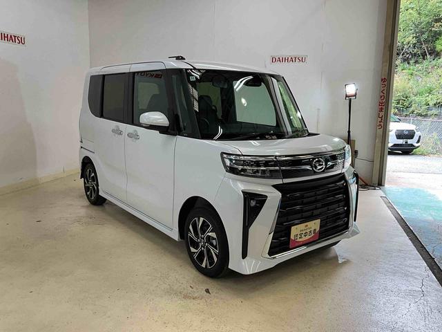 タントカスタムＸ届出済み未使用車　両側リヤパワースライドドアスマートアシスト　両側リヤパワースライドドア　プッシュボタンエンジンスタート　ＬＥＤヘッドライト　オートエアコン　オートライト　シートヒーター　アルミホイール　バックカメラ　コーナーセンサー　ＡＢＳ（京都府）の中古車