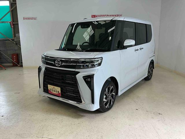 タントカスタムＸ届出済み未使用車　両側リヤパワースライドドアスマートアシスト　両側リヤパワースライドドア　プッシュボタンエンジンスタート　ＬＥＤヘッドライト　オートエアコン　オートライト　シートヒーター　アルミホイール　バックカメラ　コーナーセンサー　ＡＢＳ（京都府）の中古車