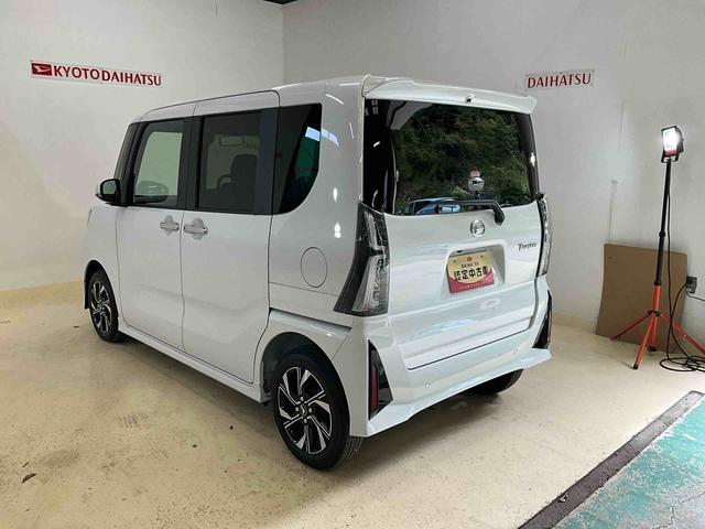タントカスタムＸ届出済み未使用車　両側リヤパワースライドドアスマートアシスト　両側リヤパワースライドドア　プッシュボタンエンジンスタート　ＬＥＤヘッドライト　オートエアコン　オートライト　シートヒーター　アルミホイール　バックカメラ　コーナーセンサー　ＡＢＳ（京都府）の中古車